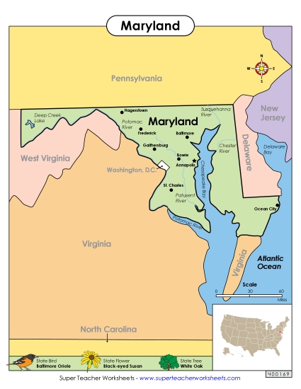 Map of Maryland