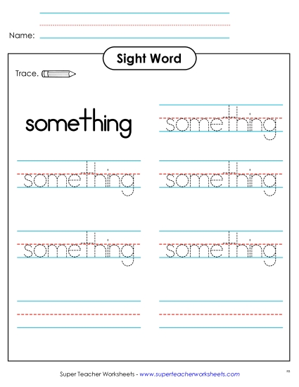 Trace the Word: Something
