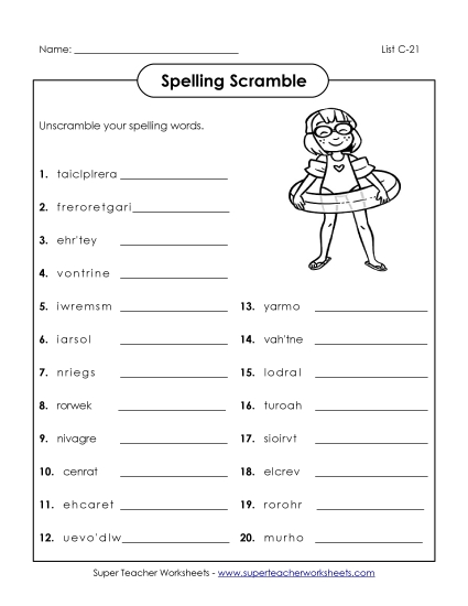 Word Scramble (C-21)
