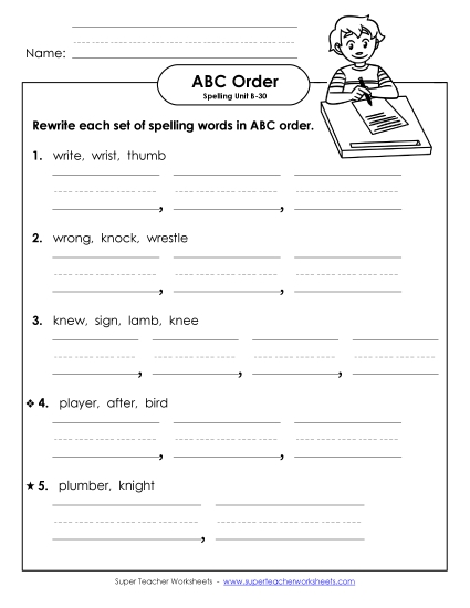 ABC Order - Word Sets (B-30)