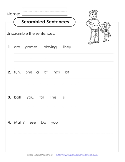 Scrambled Sentences (A-6)