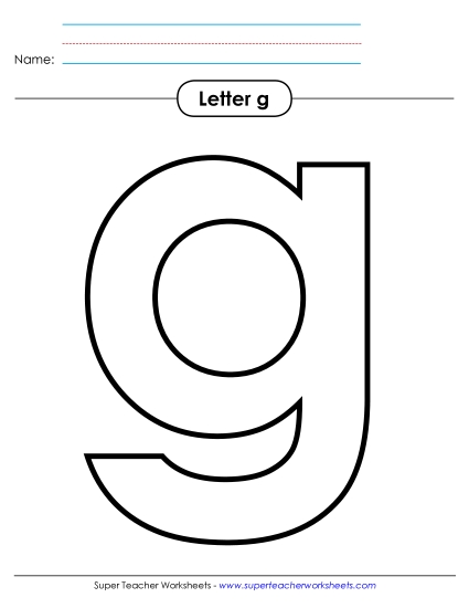 Outline - Lowercase g