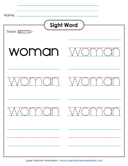 Trace the Word: Woman