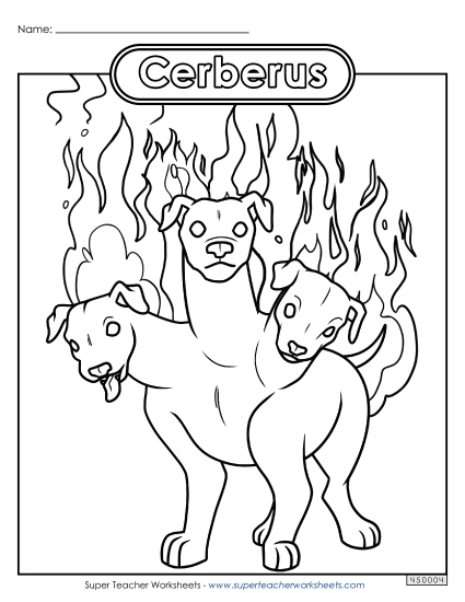 Coloring Page: Cerberus