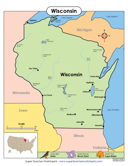 Map of Wisconsin