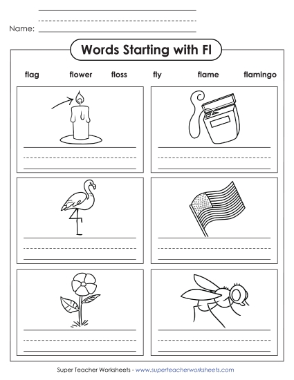 Writing Words that Start with FL
