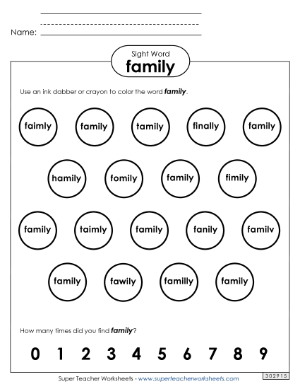 Dab or Color: Family