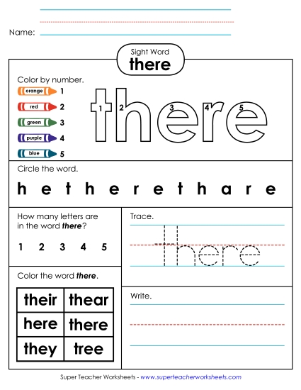 Worksheet 4: There