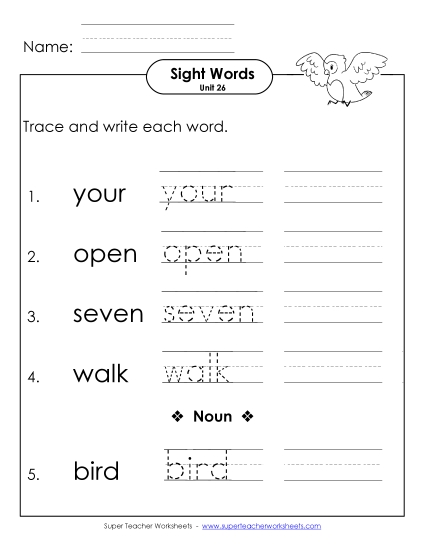 Read, Trace, Write (Unit 26)
