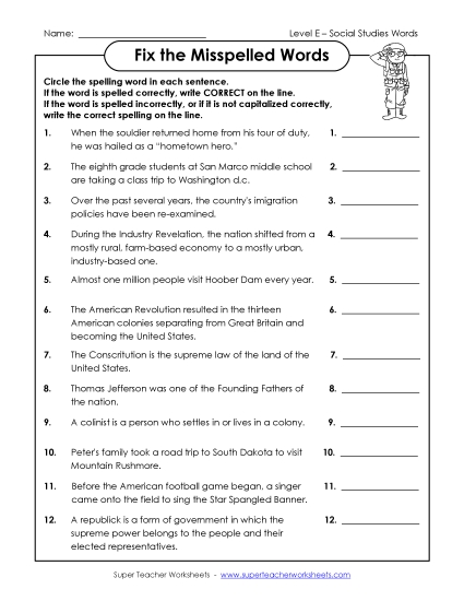 Fix the Misspelled Words 