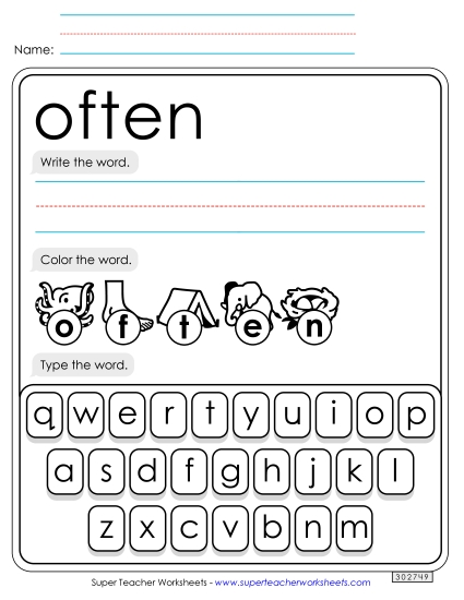 Write, Color, Type: Often