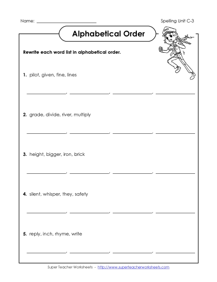 Alphabetical Order (C-3)