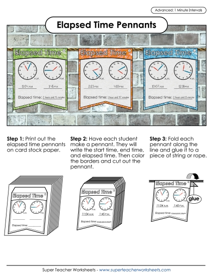 Elapsed Time Pennants (1 Minute Intervals) 