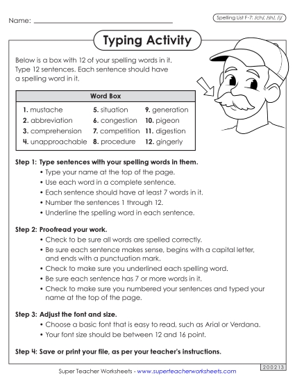 Typing Sentences (F-7)