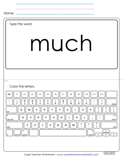 Type the Word: Much