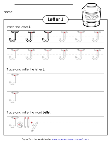 Uppercase J (Outlined Letters)