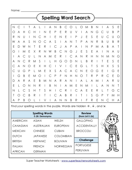 Word Search (E-28)