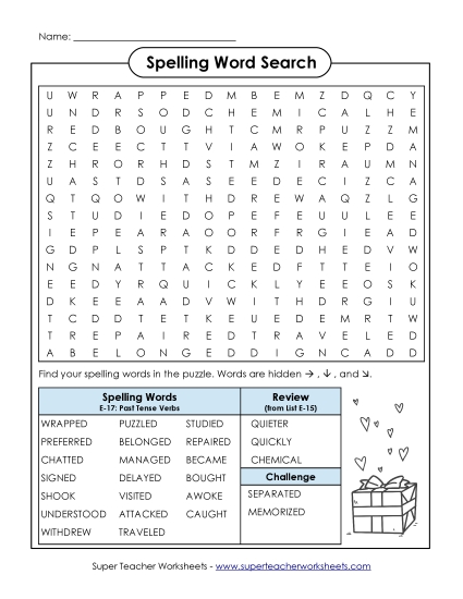 Word Search Puzzle (E-17)