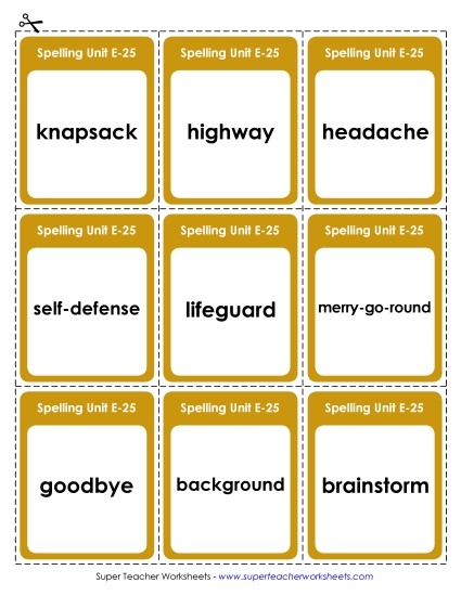 Flashcards (E-25)