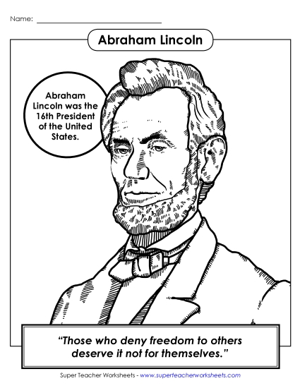 Lincoln Coloring Page
