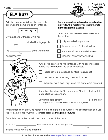 ELA Buzz: Week 17<br>Worksheets 81 through 85