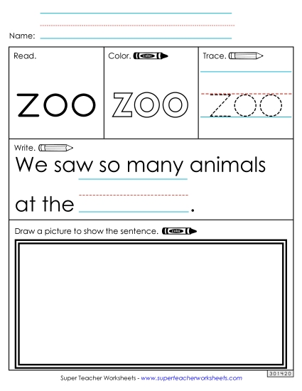Worksheet 3: Zoo