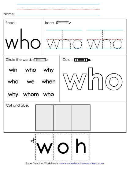 Worksheet 2: Who