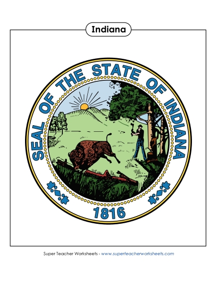 Indiana State Seal (Full-Color Version)