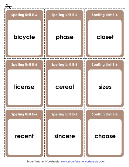 Flashcards (E-6)