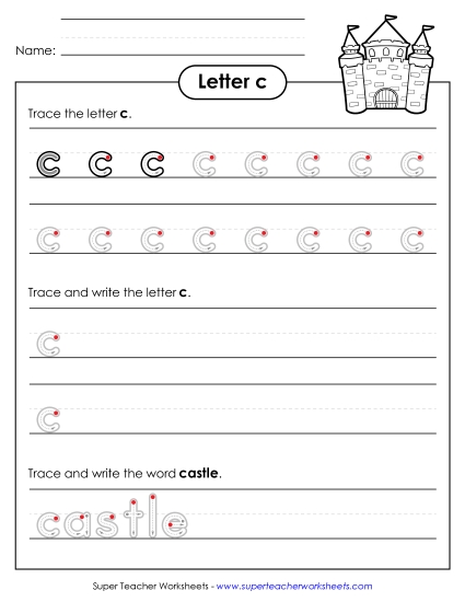 Lowercase c (Outlined Letters)