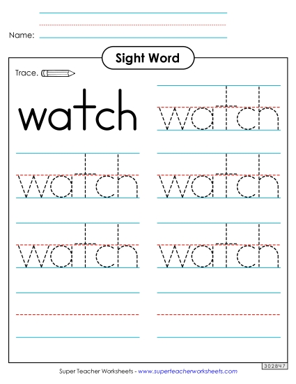 Trace the Word: Watch