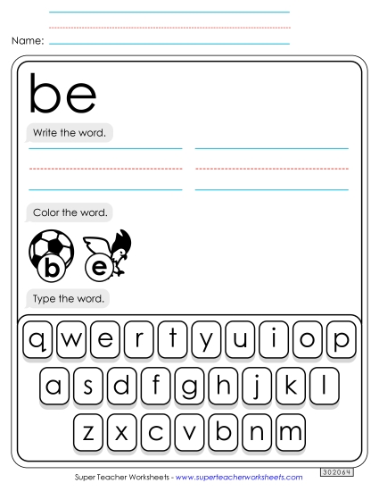 Write, Color, Type: Be