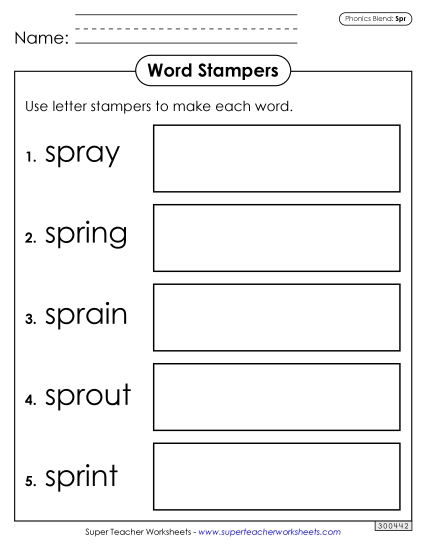 Letter Stampers (Spr Words)