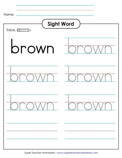 Trace the Word: Brown
