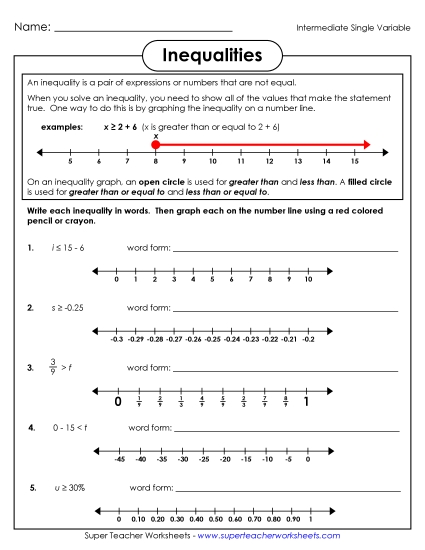 Inequalities (Intermediate)