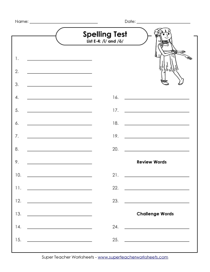 Spelling Test (E-4)