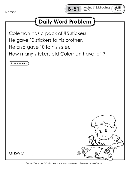 Daily Word Problems<br>B-51 through B-55