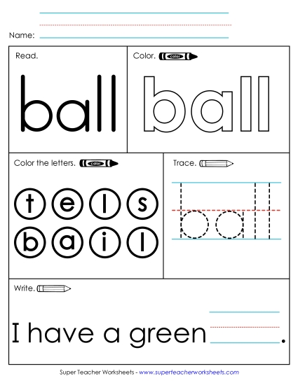 Worksheet 1: Ball