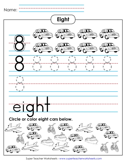 Eight: Trace, Print, Write