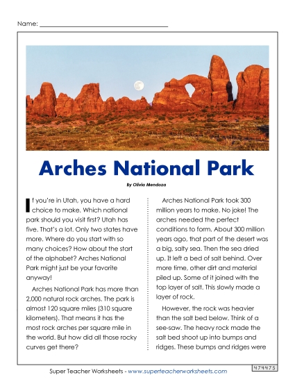 Arches National Park Article