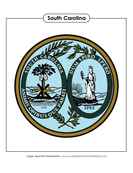 South Carolina State Seal (Full-Color Version)