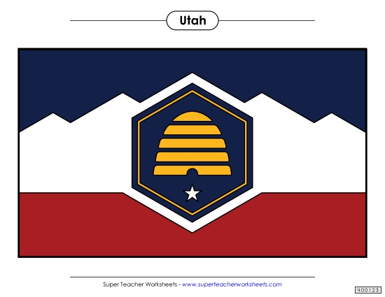 Utah State Flag (Full-Color Version)