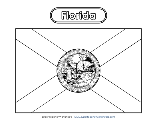 Florida Flag Coloring Page