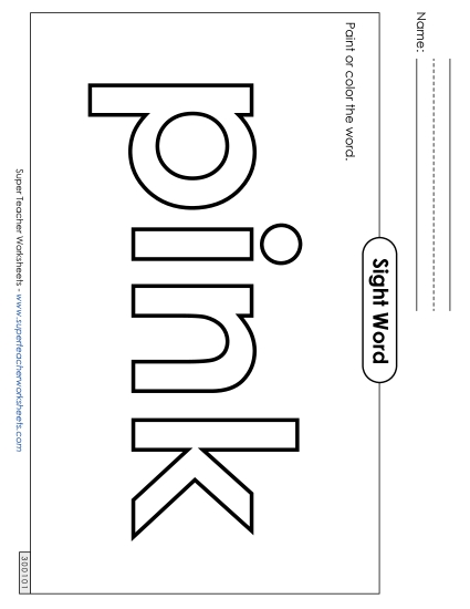 Paint or Color: Pink