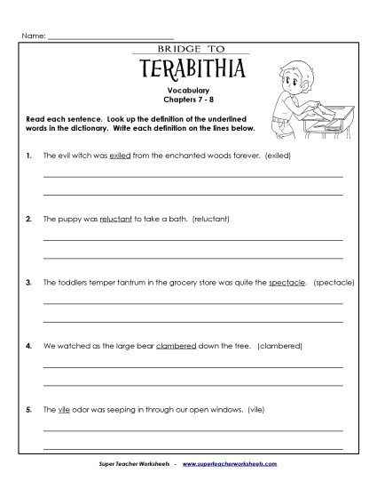 Vocabulary for Chapters 7 and 8