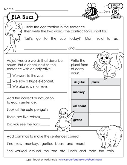 ELA Buzz: Week 16<br>Worksheets 76 through 80