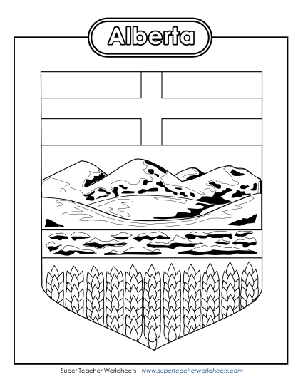 Alberta Escutcheon (Black & White)