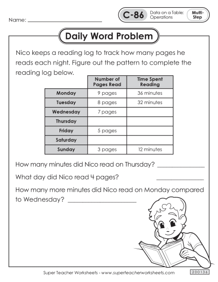 Daily Word Problems <br>C-86 through C-90