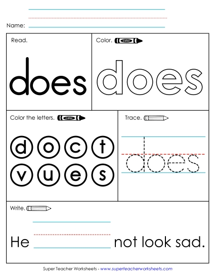 Worksheet 1: Does