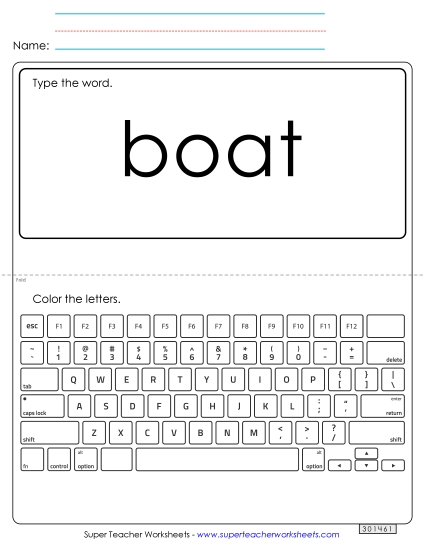 Type the Word: Boat
